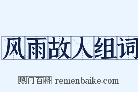 风雨故人组词是什么意思的图片
